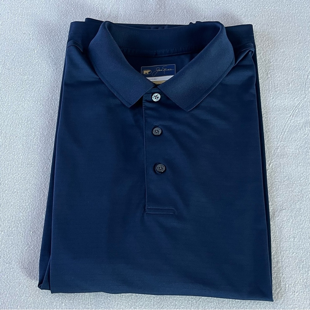 Jack Nicklaus Staydri Navy Golf Polo Shirt 
Size Large - Short Sleeve
